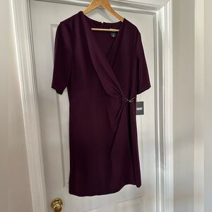 DKNY Deep Purple Wrap Dress